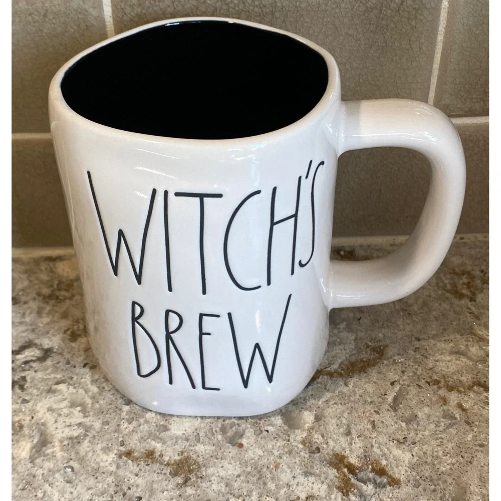 Rae Dunn Witches Brew Mug New Black Inside